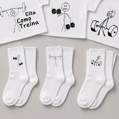 Cropped E Meias Feminina Kit Com 6 Peças Treino Academia