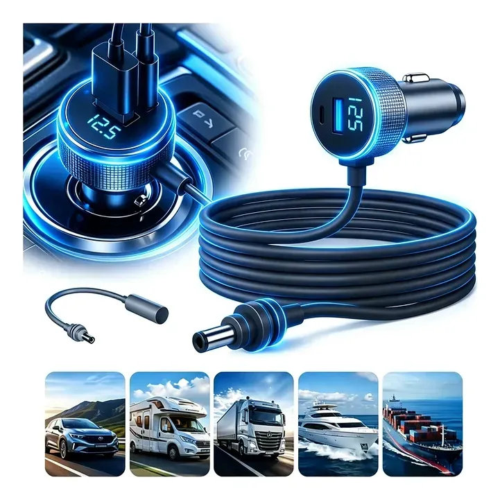 3m Cabo Carregador 3 Em 1 Starlink Mini 12v/24v + 20cm Cabo