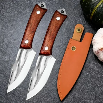 Kit Com 2 Unidades De Facas Tática Artesanal Full Tang