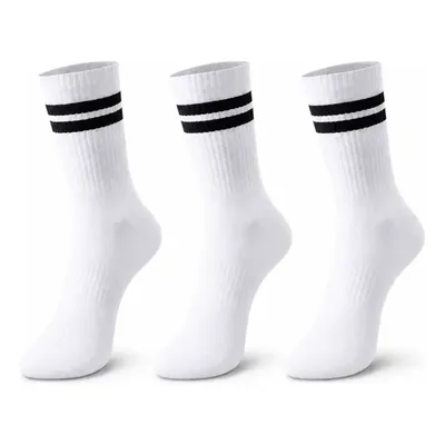 Kit 3 Pares Meia Cano Alto Algodão Esportiva Academia Treino