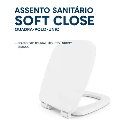 Assento Sanitario Soft Close Quadra-polo-unic Blukit Branco