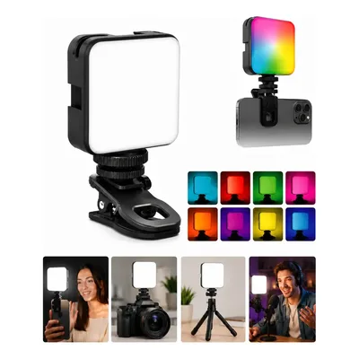 Luz Led Rgb Para Celular Câmera Vídeos Selfies Com Clip