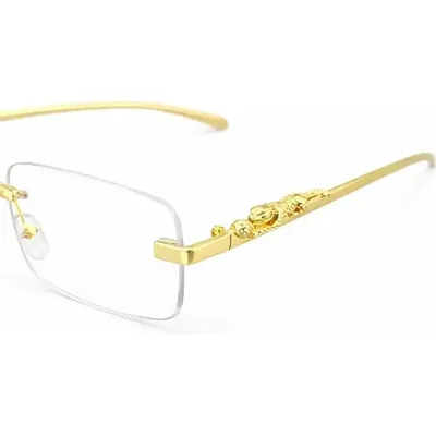 Óculos De Sol Luxuoso Haste Detalhada Leopardo Chit