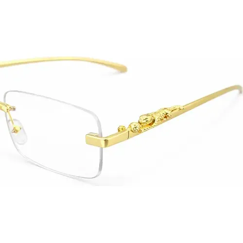 Óculos De Sol Luxuoso Haste Detalhada Leopardo Chit