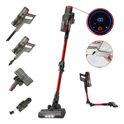 Aspirador De Pó Sem Fio 250w Vertical Led 3 Em 1 Dobrável 1l