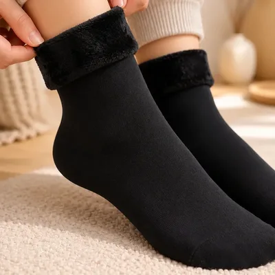 Kit 2 Pares Meia Térmica Grossa Forrada Flanelada Inverno
