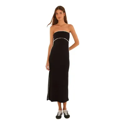 Vestido Cropped Farm Rio Rib Bicolor