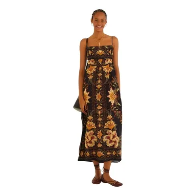 Vestido Cropped Farm Rio Jardim Majestoso Estampado G