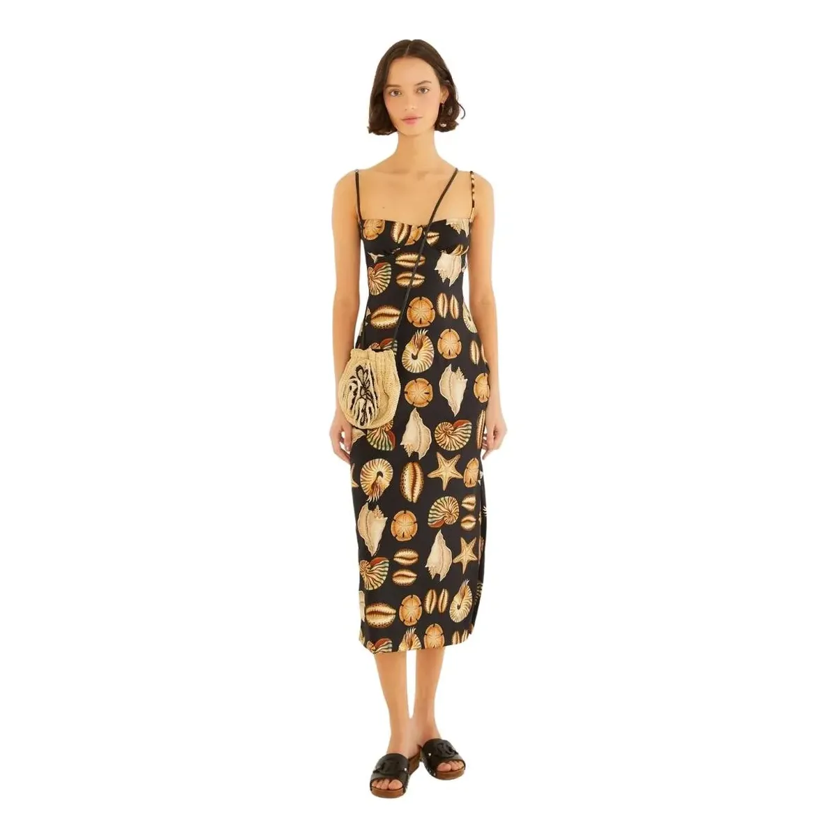 Vestido Midi Farm Rio Conchas