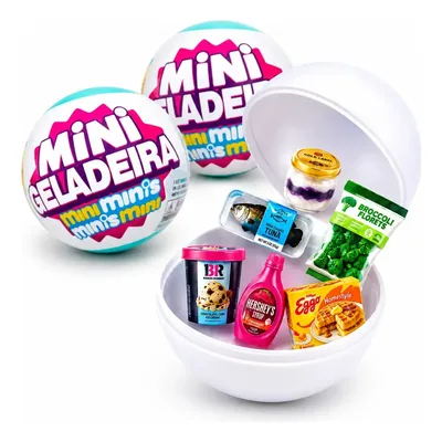 Bola Surpresa Mini 2 Capsula Coleção Miniatura Geladeira