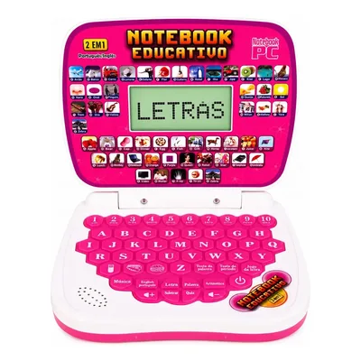 Laptop Notebook Infantil Brinquedo Menina Português Inglês