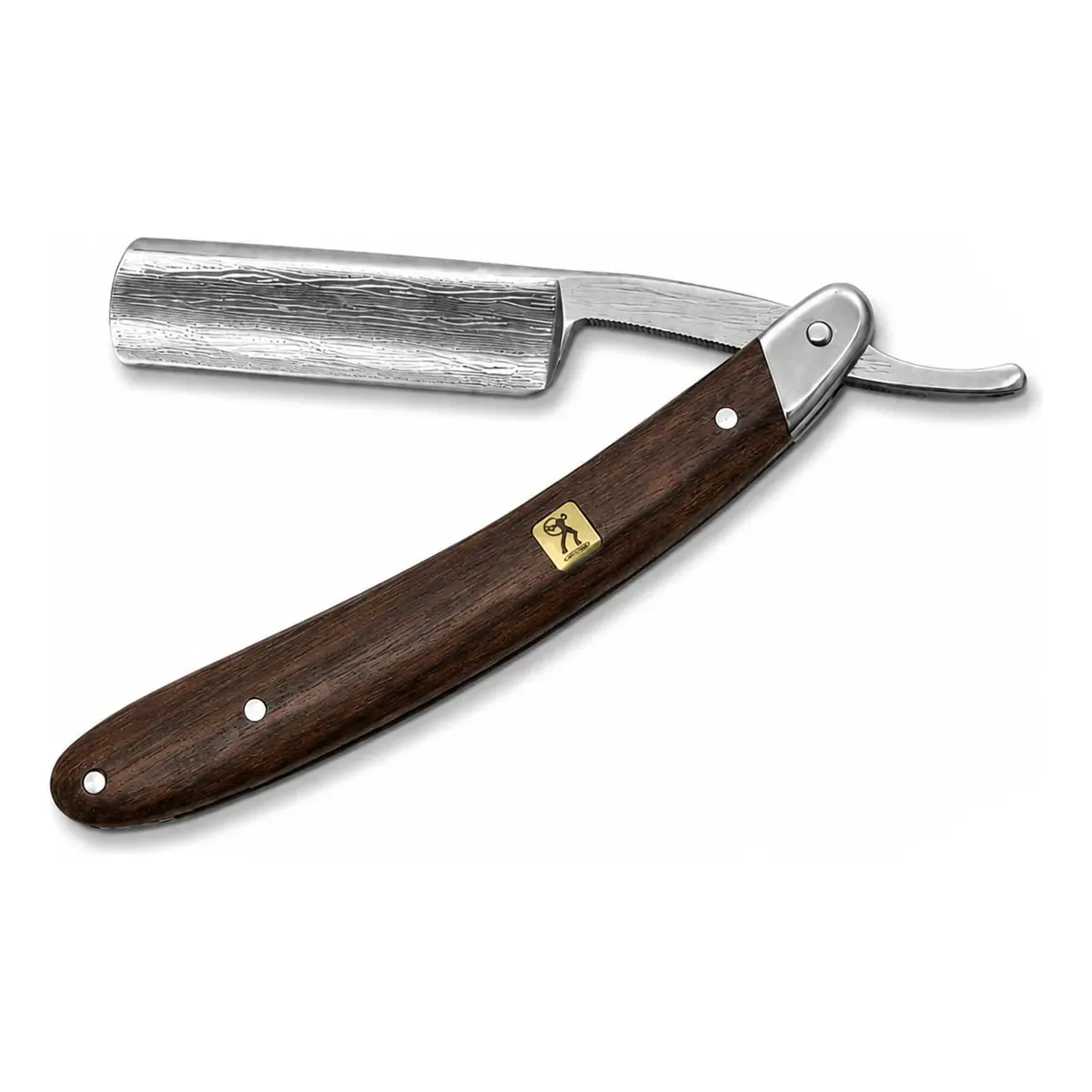 Navalhete Clássica Titan Cdus01 Damascus Wood Fio Fixo