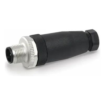 Conector M12 Macho Reto Lado Cabo 7000-12741-0000000 Preto