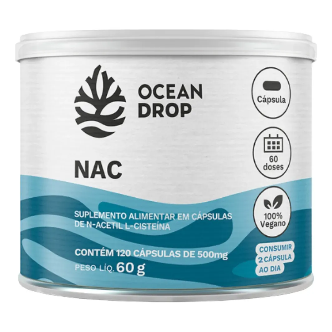 Suplemento Nac N Acetil L Cisteína Ocean Drop 120 Cápsulas