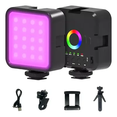 Iluminador Rgb 2500-9000k Mini Luz Portátil Con Tripé Clipe