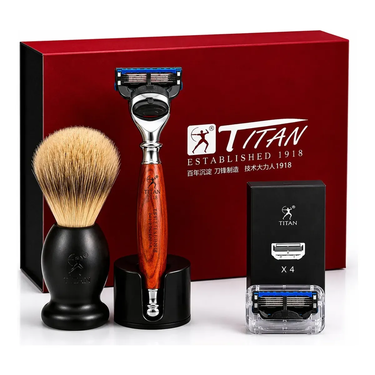 Kit De Barbear Para Presente Titan Tnrb5 Collection