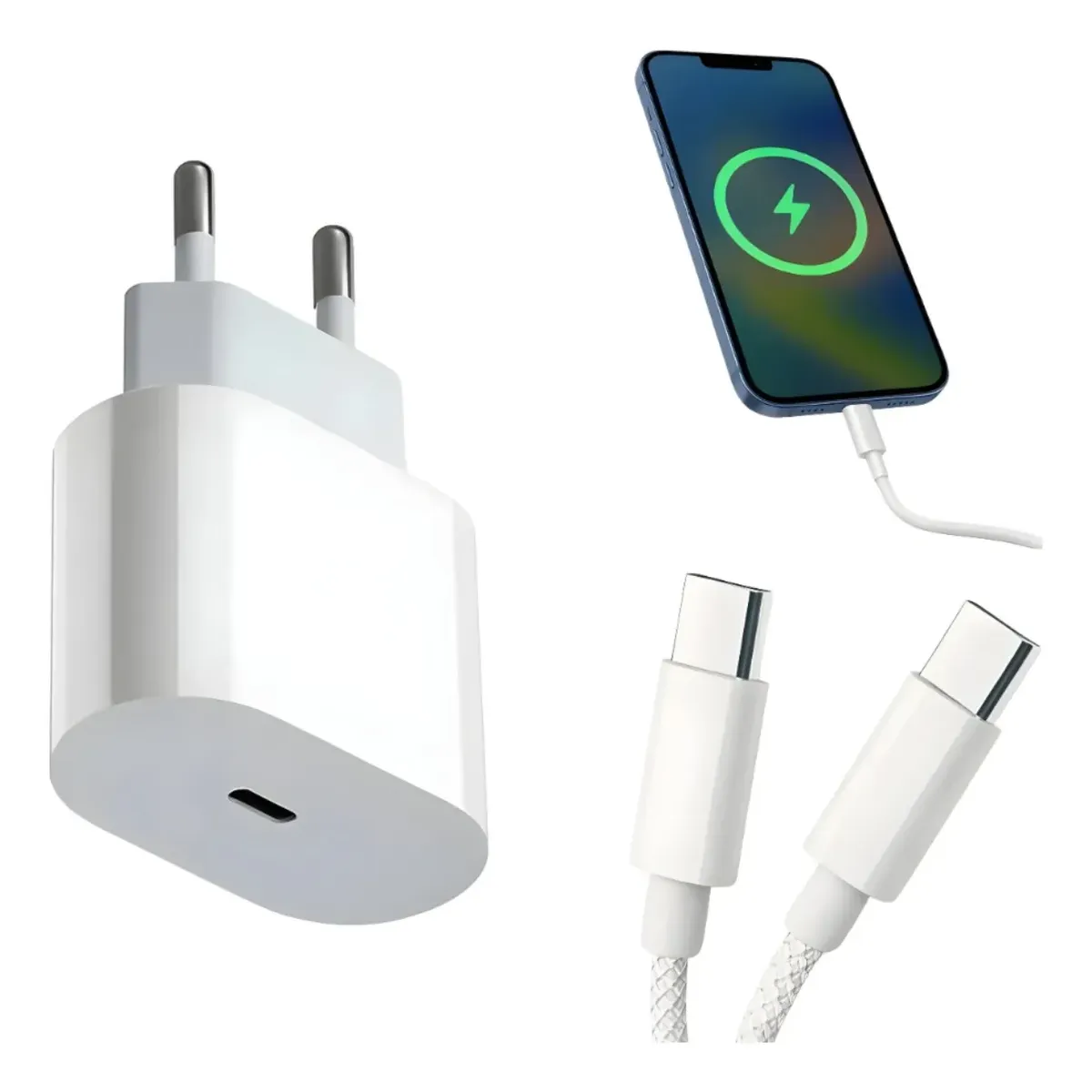 Carregador Turbo 30w Tipo C Compative iPhone 15 16 17 Promax