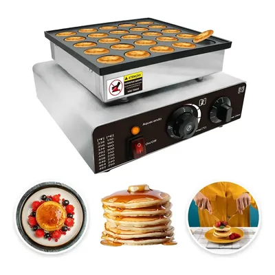Máquina De Waffles Elétrica Profissional 25 Hotcake Panqueca
