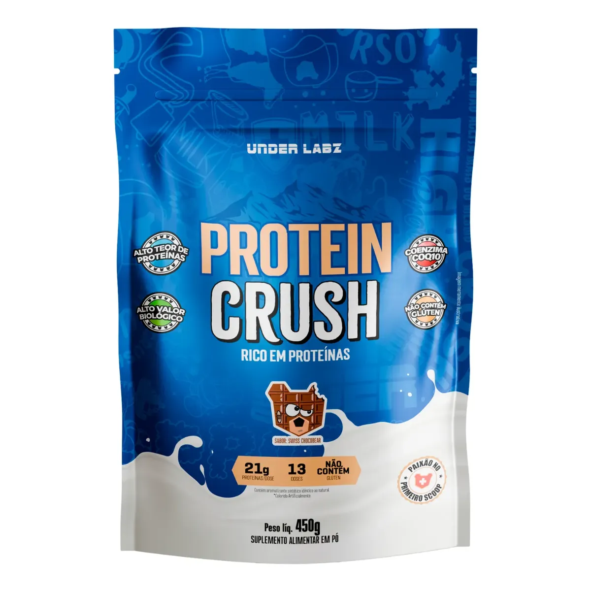 Whey Protein Crush 100% Concentrado Under Labz Coq10 450g
