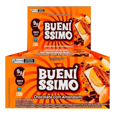Barra De Proteína Bueníssimo Under Labz Whey Protein 12un