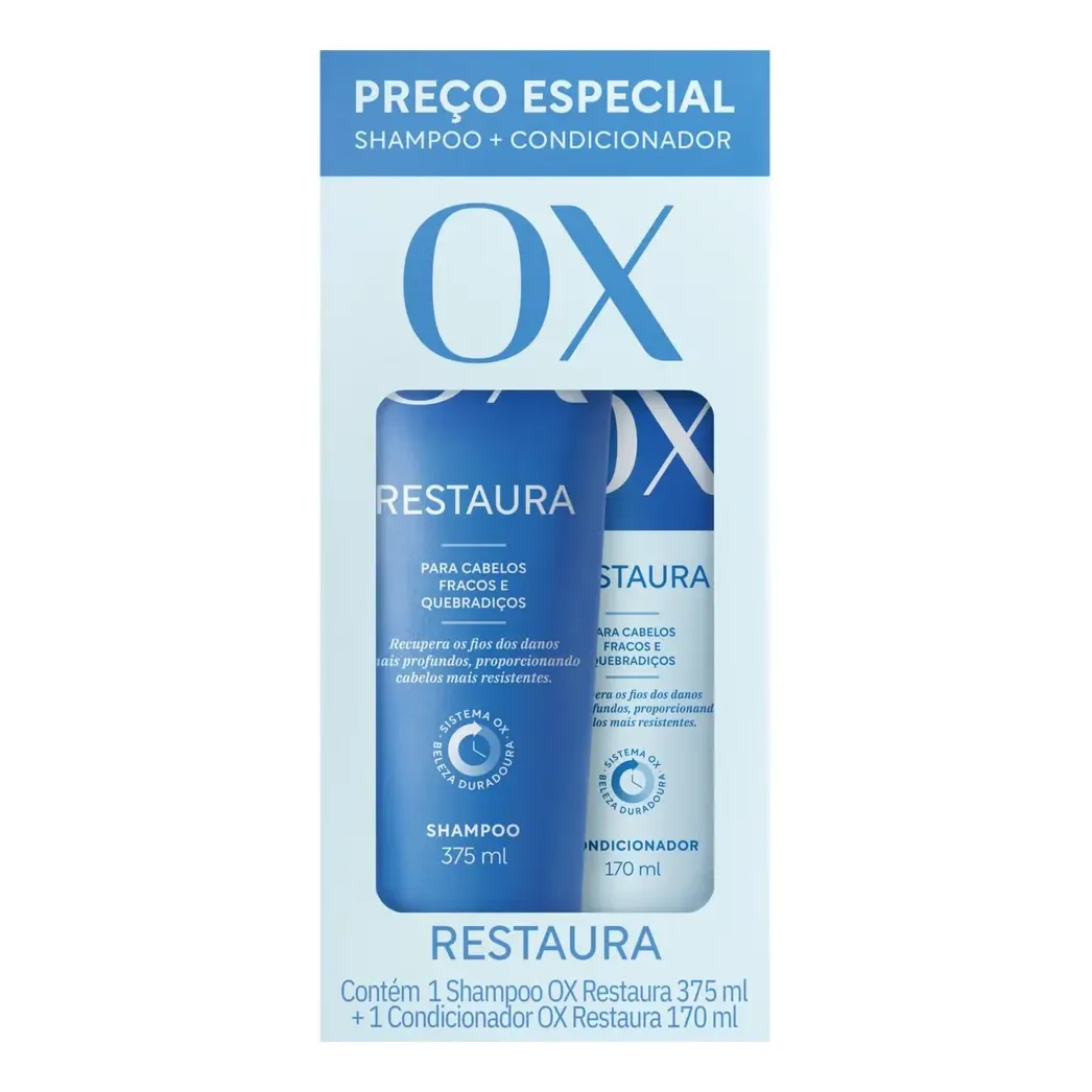 Ox Restaura Shampoo E Condicionador Kit C/2