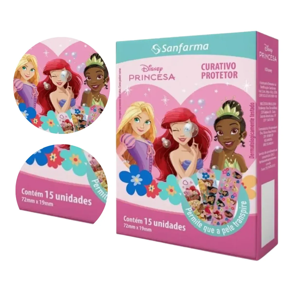Curativo Princesas Disney Sanfarma Respirável 15 Unidades