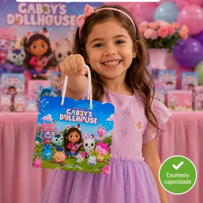 10 Sacolas Surpresa Casa Mágica Da Gabby Lembrancinha Festa