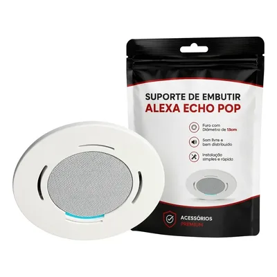 Suporte Para Echo Pop Embutir Teto Gesso Redondo Alexa Pop