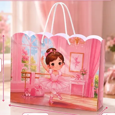 10 Sacolas Surpresa Bailarina Festa Infantil