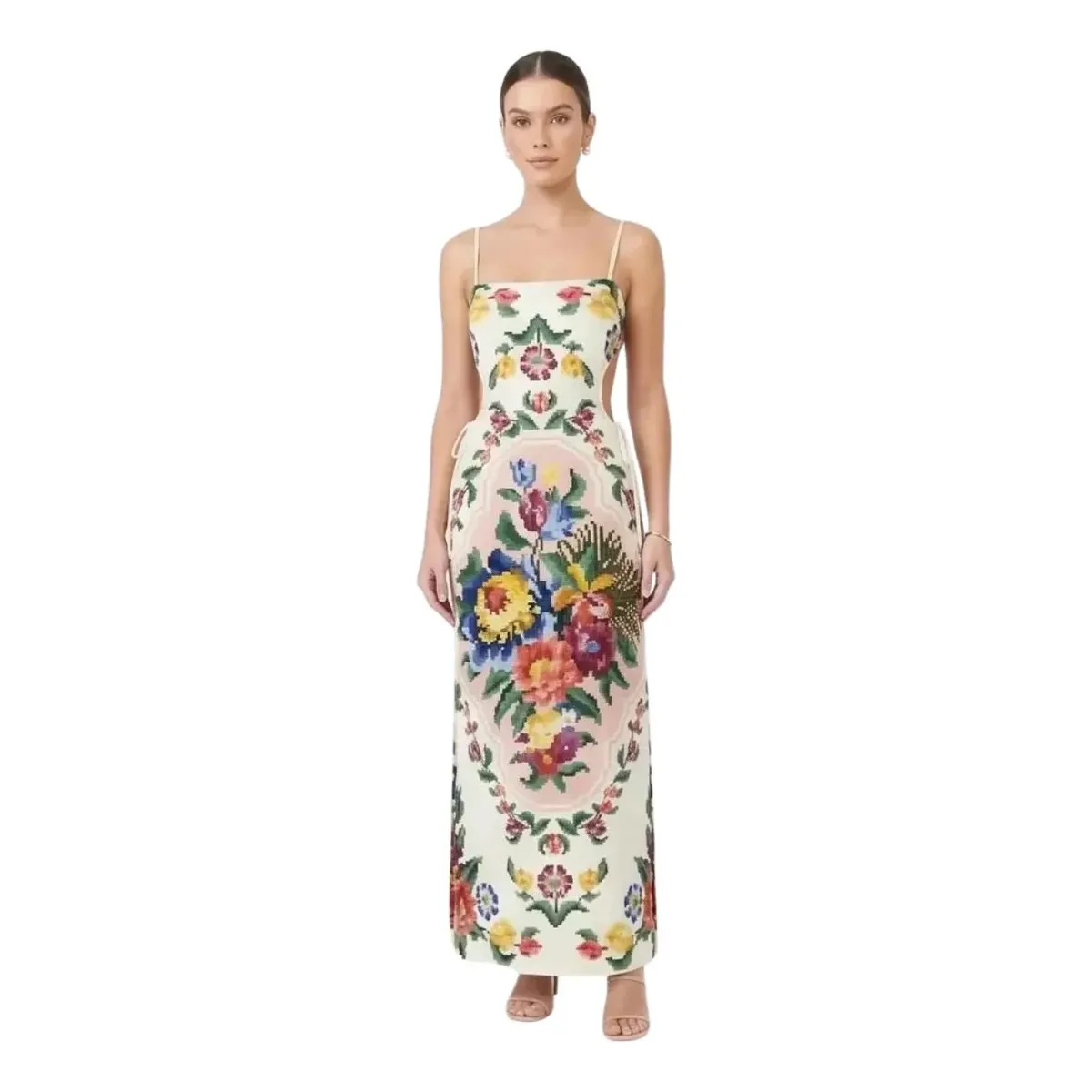 Vestido Farm Rio Longo Tapete De Flor