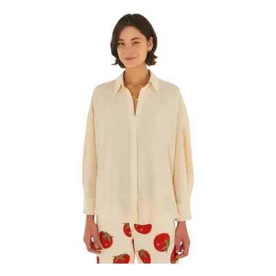 Camisa Farm Rio Manga Longa Desfiada Feminina