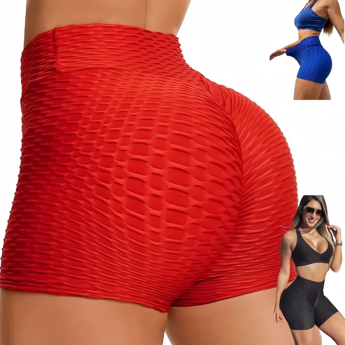 Shorts Feminino Empina Bumbum Anticelulite Academia Treino