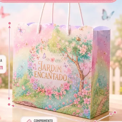 10 Sacolas Surpresa Jardim Encantado Festa Infantil