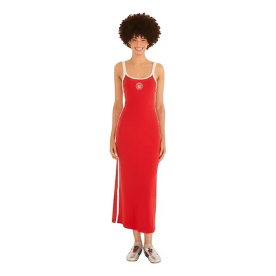 Vestido Farm Rio Midi Cripped Alça Bicolor