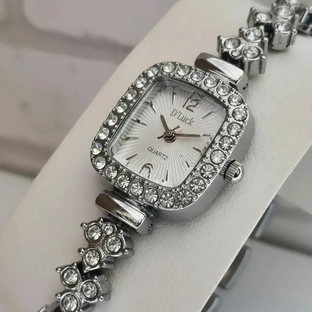 Relógio De Pulso Doluck Feminino Cravejado Com Strass
