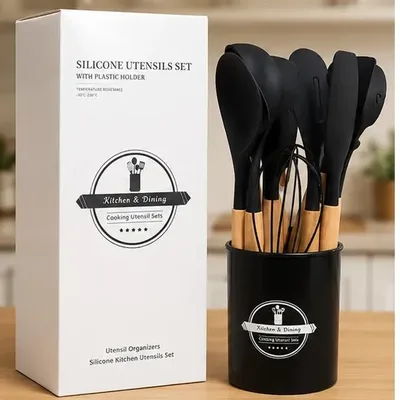Kit Utensilios De Cozinha De Silicone (12pcs)