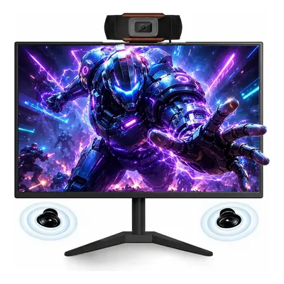 Monitor 22 Pol 100hz Full Hd Com Câmera E Som, Preto