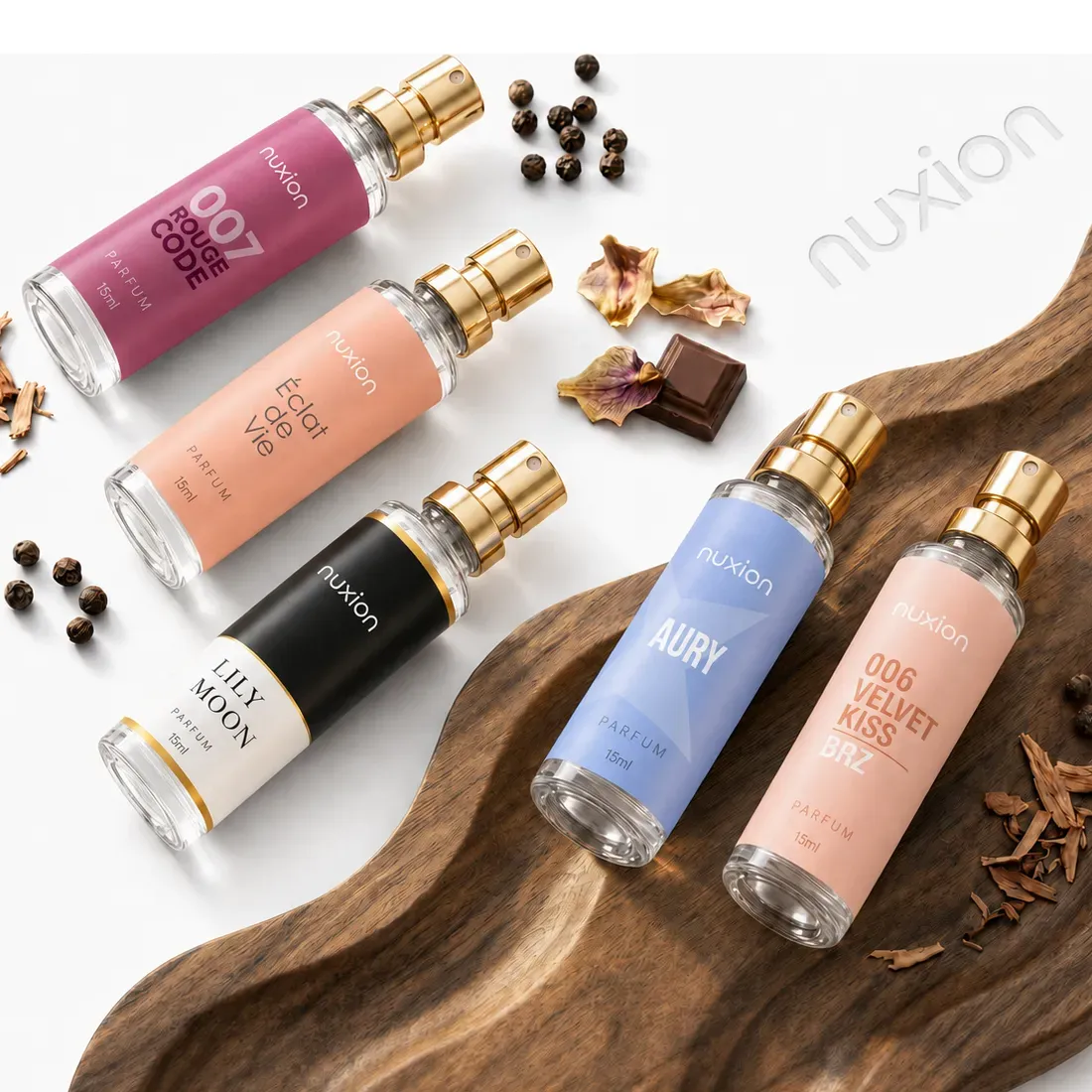 Kit 5 Perfume Feminino Mulher De Bolsa Parfum Extrato 15 Ml