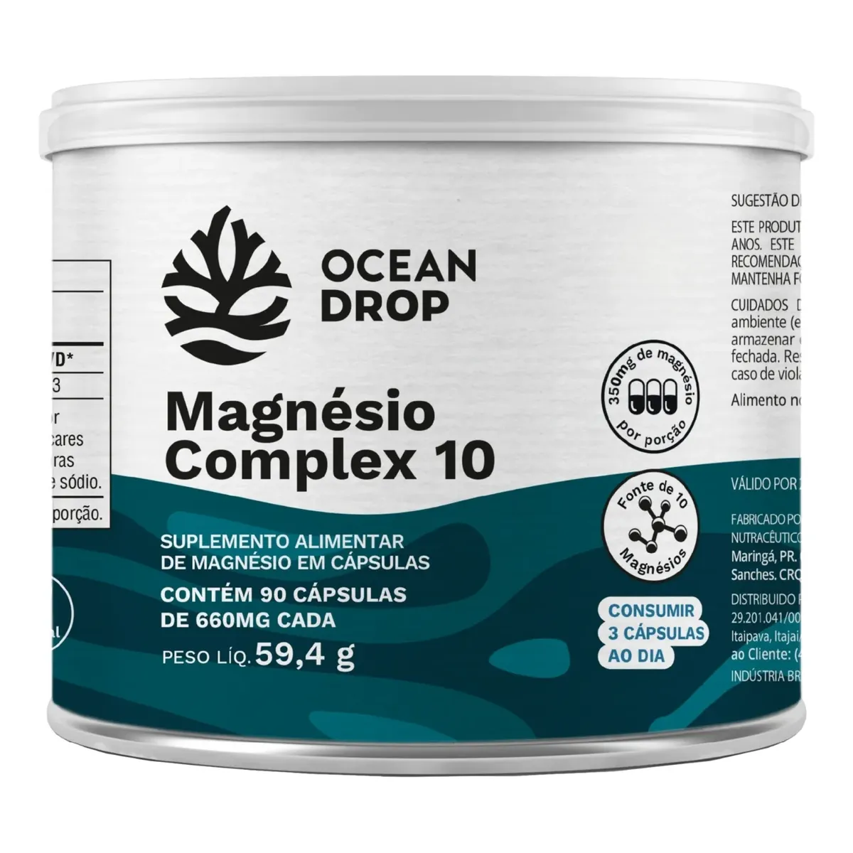 Magnésio Complex Ocean Drop Bisglicinato 90 Cápsulas