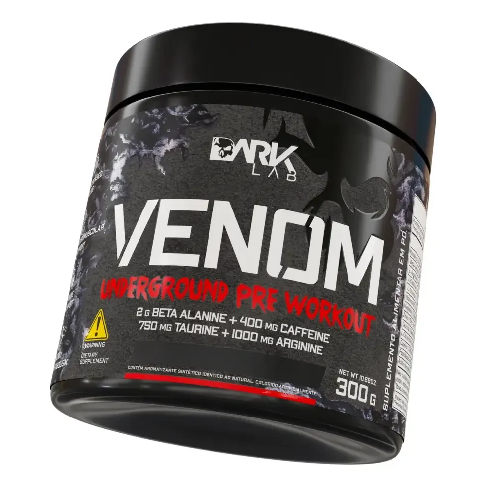 Pre Treino Venom Underground 300g Maça Verde - 60 Doses