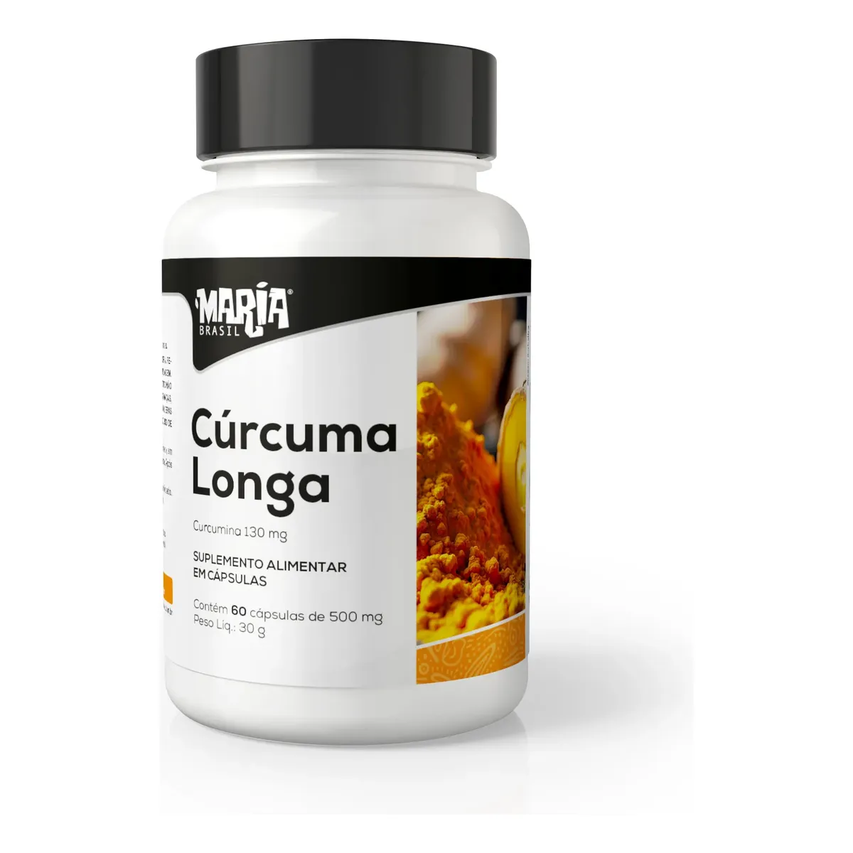 Cúrcuma Longa Com 60 Cápsulas De 130mg Sem Sabor Natuyou
