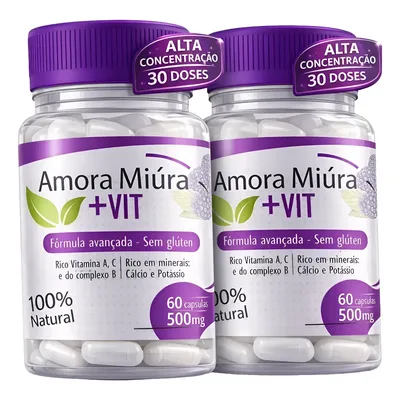 2x Amora Miúra 60 Cápsulas Original- Envio Rápido