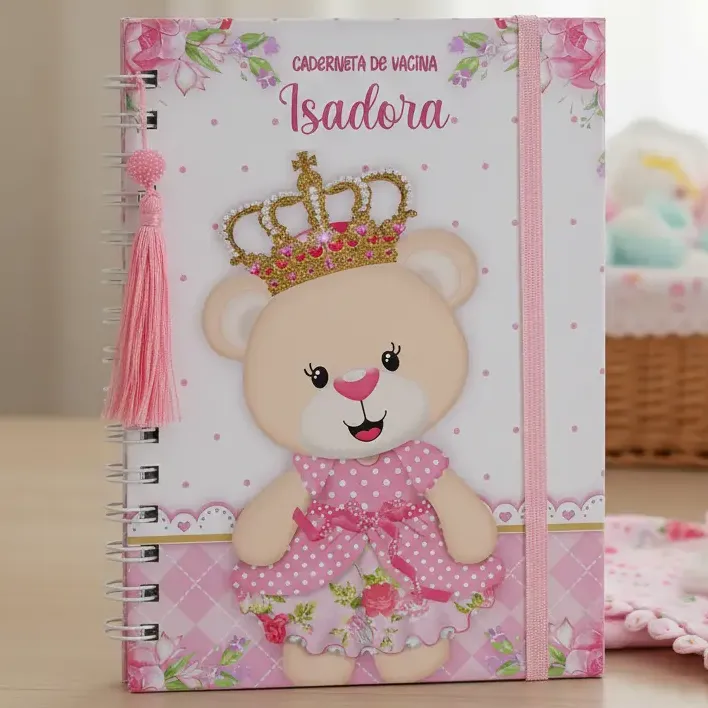 Caderneta De Vacinação Personalizada Vacina Menina Princesa