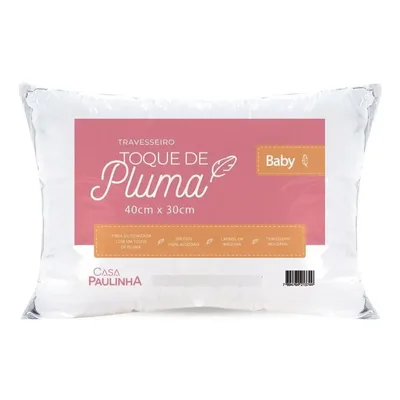 Travesseiro De Bebe Infantil Toque De Pluma Baby 40x30cm
