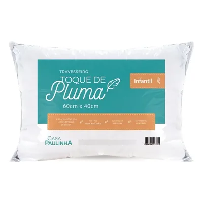 Travesseiro Toque De Pluma Infantil 60x40 Super Macio