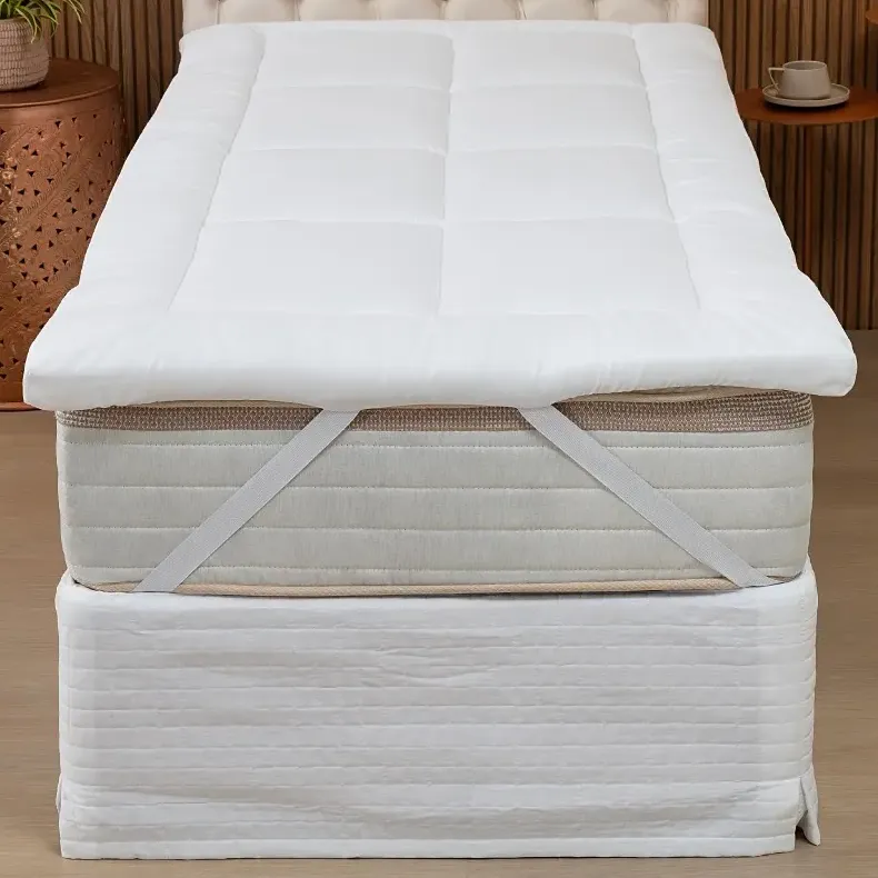 Pillow Top Solteiro Cama Box Fibra Siliconizada 200 Fios