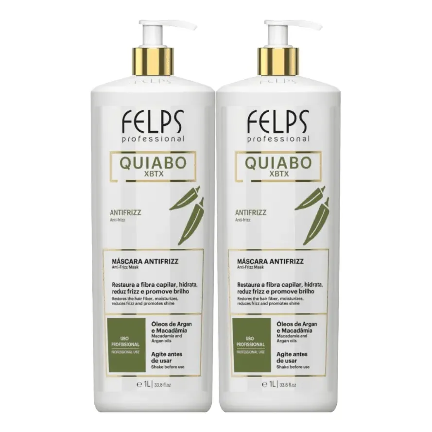 Felps Escova Progressiva De Quiabo Xbtx De Okra 2x1000ml