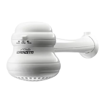 Chuveiro elétrico Bello Banho Ultra com cano 5500W 220V branco Lorenzetti