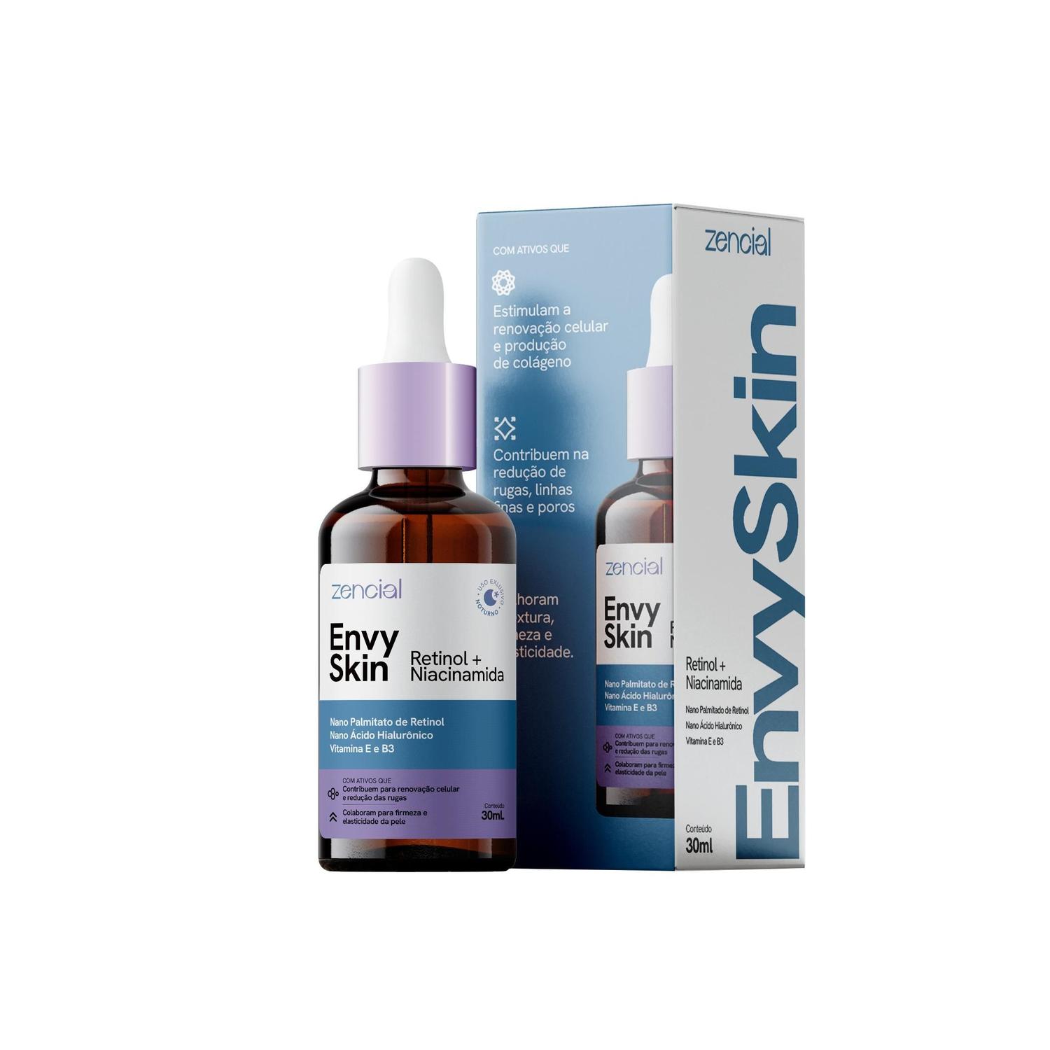 Sérum Retinol e Niacinamida Zencial Envy Skin Tratamento Facial AntiRugas, Clareador e Antioxidante 30ml