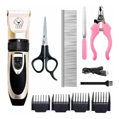 Kit Maquina Tosa Cão Cortador Pelo Animal Pets Pente Lixa FZF-230 BIVOLT - NEW